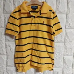 ポロ・バイ・ラルフローレン　半袖　ポロシャツ　イエロー　ボーダー 100 23