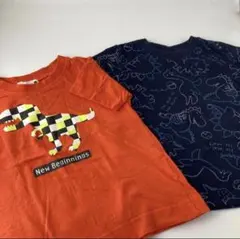 男の子　半袖　トップス　Tシャツ　セット　恐竜　branshes 90