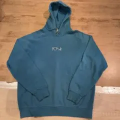 POLAR 青 フード付きパーカー　メンズM 値下げ