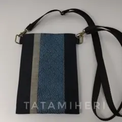 ちょっと訳あり】【大島紬】＊正絹＊スマホショルダー＊斜めがけ