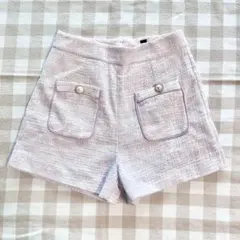 ショートパンツ ピンクツイード Mサイズ