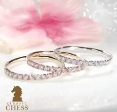 繊細で可愛い♡ete♡エテ　K10YG 天然ダイヤモンド ハーフエタニティリング ete - 繊細で可愛い♡ete♡エテ K10YG 天然ダイヤモンド ハーフ