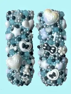 IQOSイルマワンケース アイコスデコケース 全面デコ　ウィッシュコア　水色