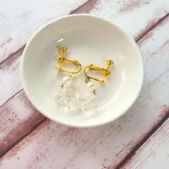 クリスタルビーズ イヤリング