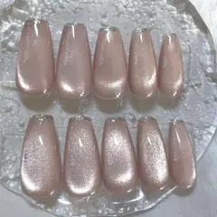 即購入OK！マグネットネイル❤︎ラメラインネイル❤︎フレンチネイル❤︎ピンクネイル❤︎