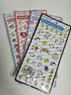 スヌーピー ぷくぷくシールセット 4種