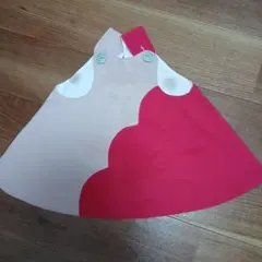 マールマール子供用 エプロン ピンク レッド バイカラー