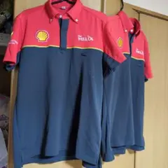 Lサイズ 昭和シェル 夏用 半袖ポロシャツ　フェラーリ　2枚組