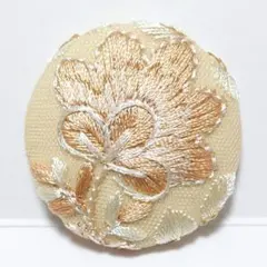 インド刺繍　№3113　薄オレンジ　㊳ミリ