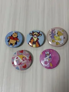 ディズニー　缶バッジ　5個セット