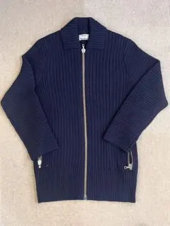 【美品】Acne Studios ネイビー ニットブルゾンのサムネイル