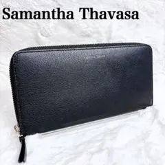 Samantha Thavasa ラウンドファスナー 長財布 ブラック　美品のサムネイル