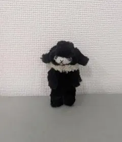もふもふ　黒　ロップイヤー　うさぎ　モールアート　ミニチュア　モールドール