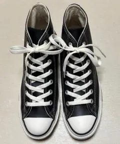 コンバース　レザー　オールスター　Ⓡ　HI　ブラック　24cm　新品