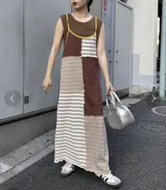 HELLO.SANFRANCISCOマルチボーダードッキングキャミワンピ