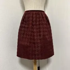 UNTITLED 膝丈スカート ボルドー サイズ0