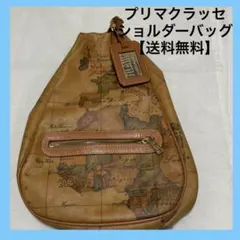 プリマクラッセ　ショルダーバッグ　ボディバッグ　レザー　PVC 地図柄 希少
