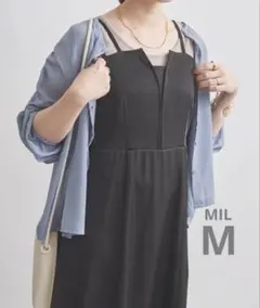 MIL ミル タックキャミワンピース ブラック Mサイズ 低身長向け