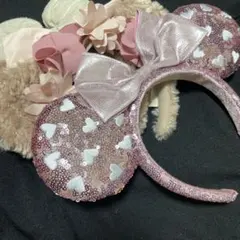 ディズニー カチューシャ 3個セット　ハート スパンコール