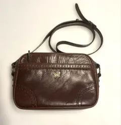 ANNA SUIアナスイ　カメラバッグ　ショルダーバッグ　ブラウン　蝶モチーフ