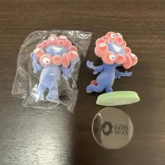 【2点セット】ミャクミャク フロッキーフィギュア 立ちポーズ・バランスポーズ