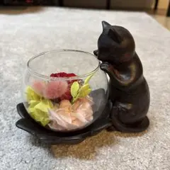 【値下げ‼️】　猫＆花　インテリア