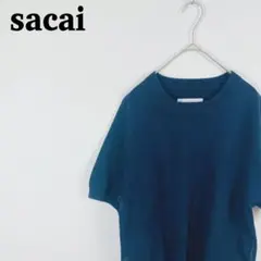 sacai 16-01030M 半袖ニット ネイビー 1 コットンのサムネイル