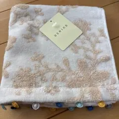 UCHINO 花柄刺繍 タオル34cm x 35cm
