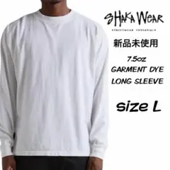 新品 SHAKA WEAR ガーメントダイ ロンT 白 L シャカウェア
