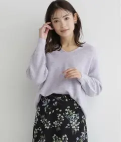 ナチュラルビューティーベーシック ニット ライラック