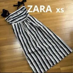 ZARA リゾートワンピ　ワンピース　XS ストライプ キャミワンピース