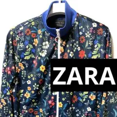 ZARA ザラ M トラックジャケット アウター 花柄 ポリエステル ジャージ