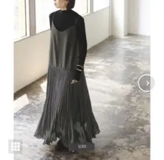 NOBLE シアーシフォンプリーツキャミワンピース