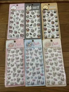 【正規品】はむかっぷ きゅるる　ぷくぷくキャンディシール 6個セット