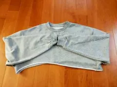 グレー クロップドスウェット グレイル GRL ショート丈 短丈 スウェット