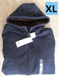 ユニクロ　ボアスウェットフルジップパーカ－　メンズ　XL