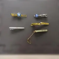 ネクタイピン５個セット バーバリー他（シルバー ゴールド 青）