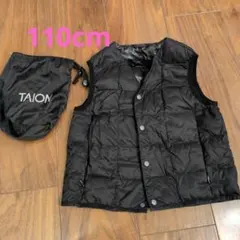 TAION ブラック ダウンベスト 収納袋付き