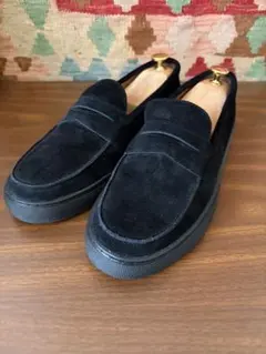 (美品)ブラックスエードペニーローファーのサムネイル
