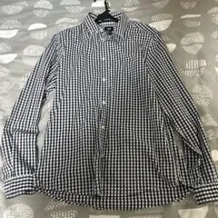 H&M チェック柄 ブラック　長袖シャツ Mサイズ　ギンガムチェック
