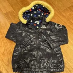 ダブルB コート　黒 星柄　110cm