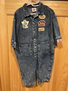 美品リトシー ディズニーオーバーオール デニム生地 つなぎ90サイズ