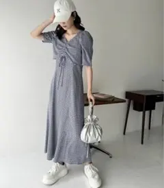 NICE CLAUP マルチwayワンピース ブラウン