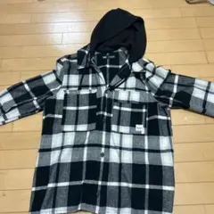 値下げ検討可能❗️ZARA フード付きチェックシャツ M