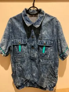 古着　90s Rich Yard ケミカル　プルオーバー　デニムシャツ