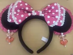 ⚠️ 涖様限定⚠️ レア　ディズニー ミニー　カチューシャ ピンク 水玉模様