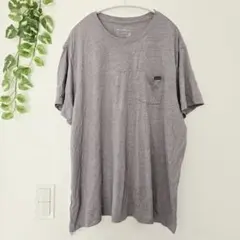 Eddie Bauer Tシャツ グレー 半袖 XL 胸ポケット シンプル