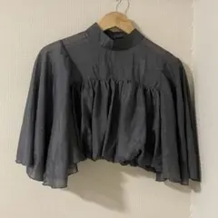 GRL フレアスリーブシアーショート丈ブラウス[tu816]