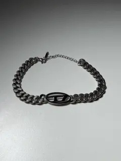 D ロゴ チェーン ブレスレット シルバー