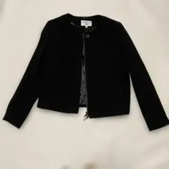 UNIQLO ユニクロ　ソフトウールノーカラーツイードジャケット M